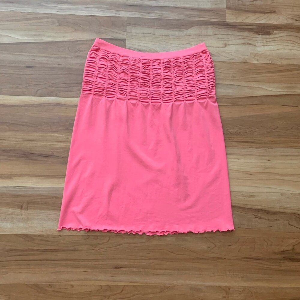 Last Tango 1231 Strapless Tube Top Ruched Coral Pink Size Large NWT - Picture 4 of 7